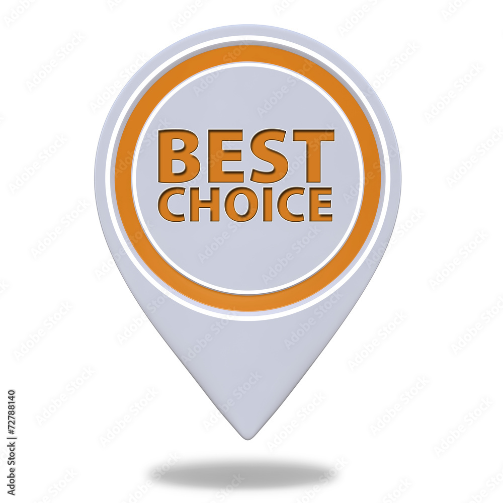 Best choice pointer icon on white background Best choice pointer icon on white background