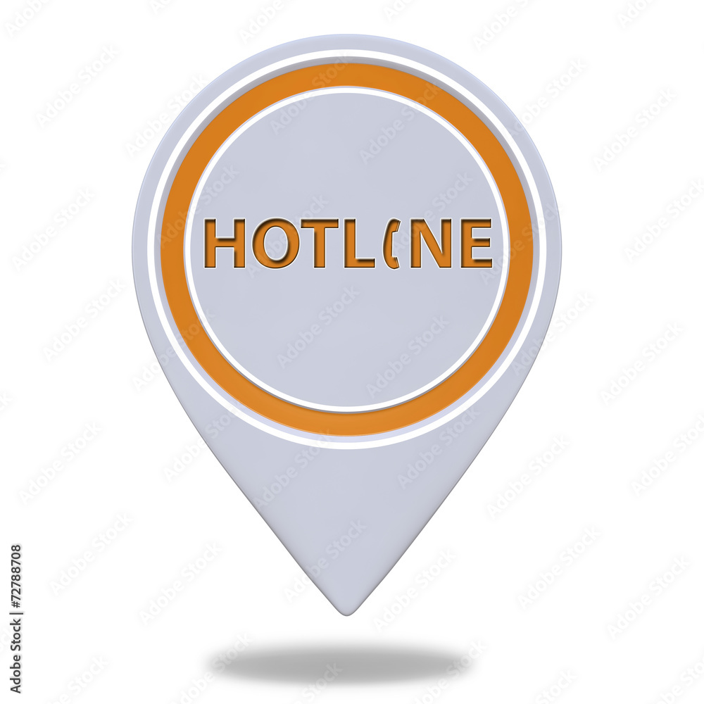 Hotline pointer icon on white background Hotline pointer icon on white background