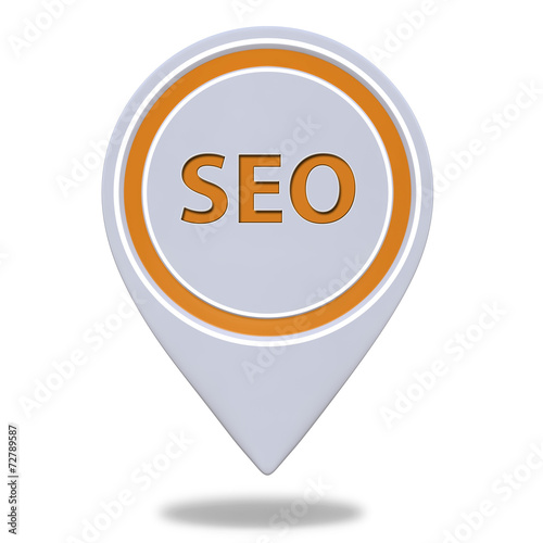 Seo pointer icon on white background