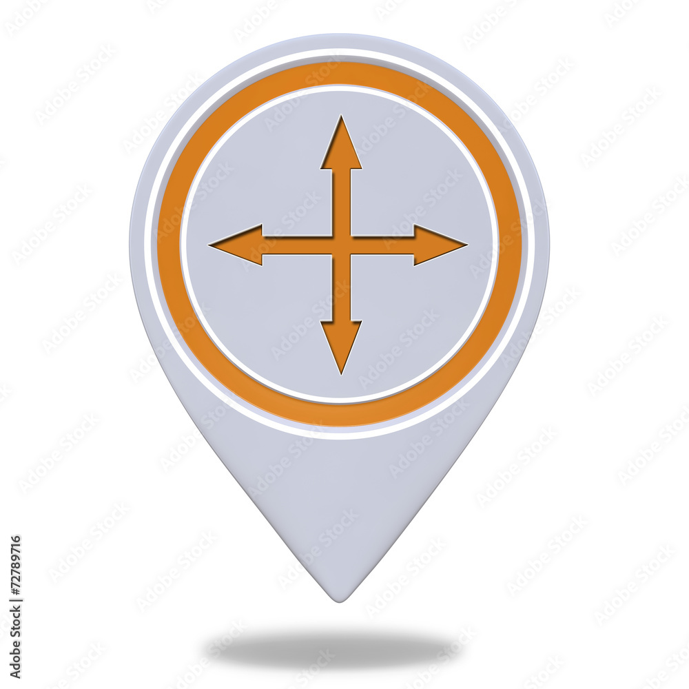 Arrow pointer icon on white background Arrow pointer icon on white background