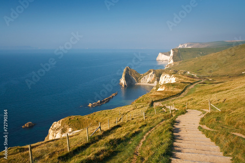 Bild auf Leinwand Coast path along Jurassic Coast in Dorset, UK.