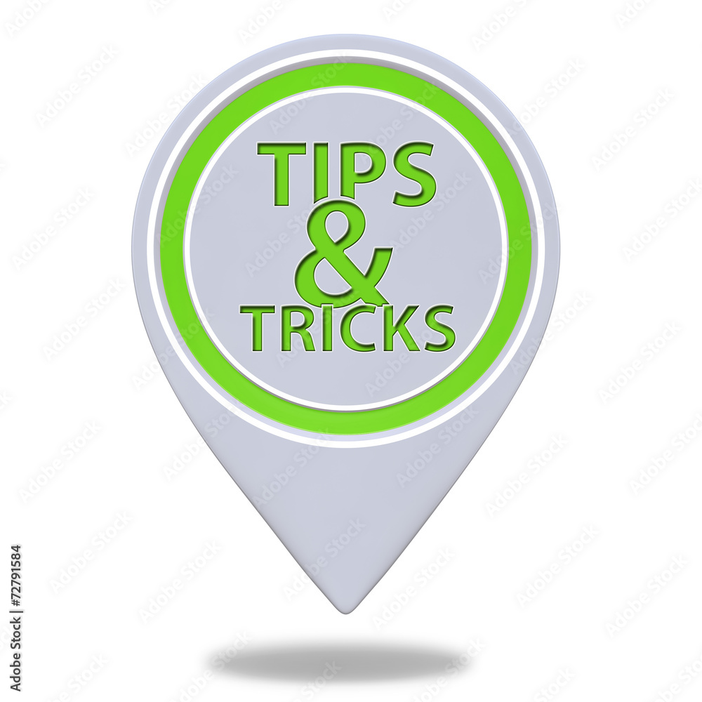 Tips & tricks pointer icon on white background Tips & tricks pointer icon on white background