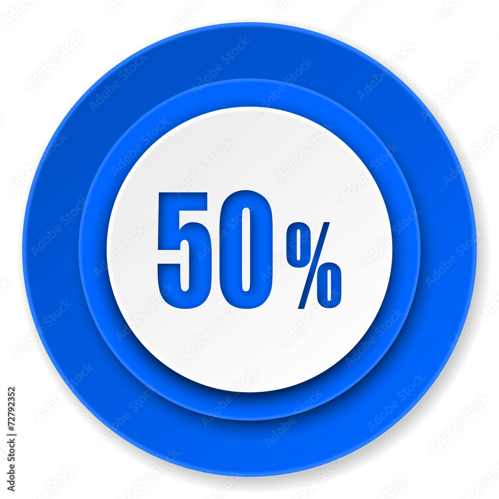 50 percent icon, sale sign