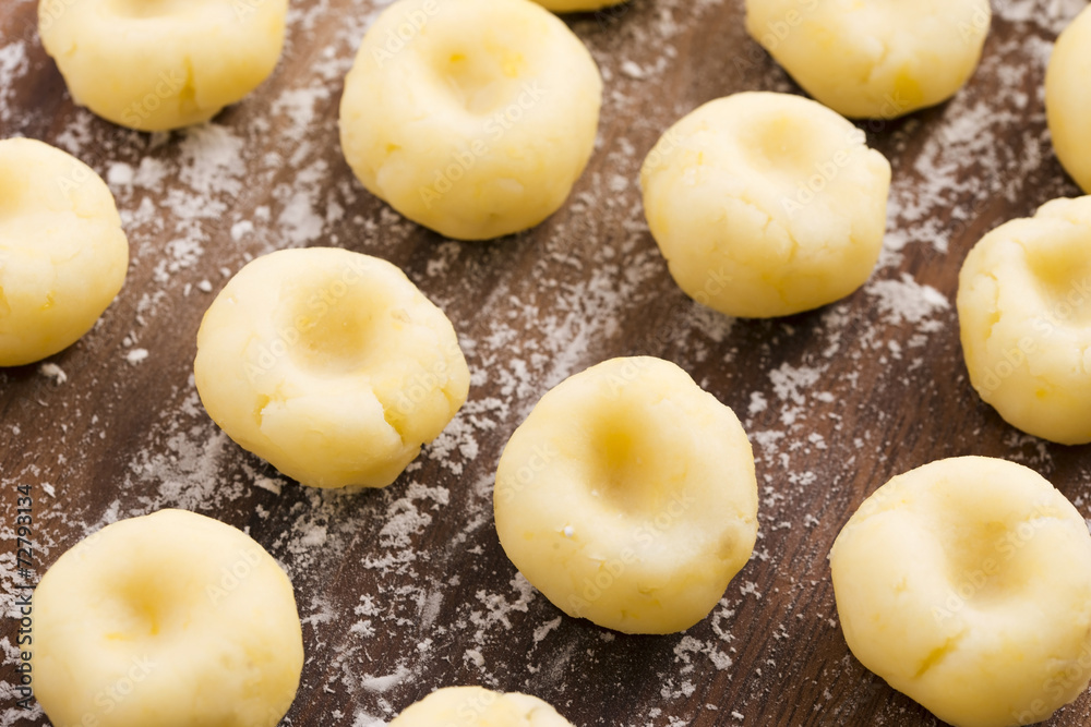 Traditional Polish Silesian noodles before boiling Traditional Polish Silesian noodles before boiling