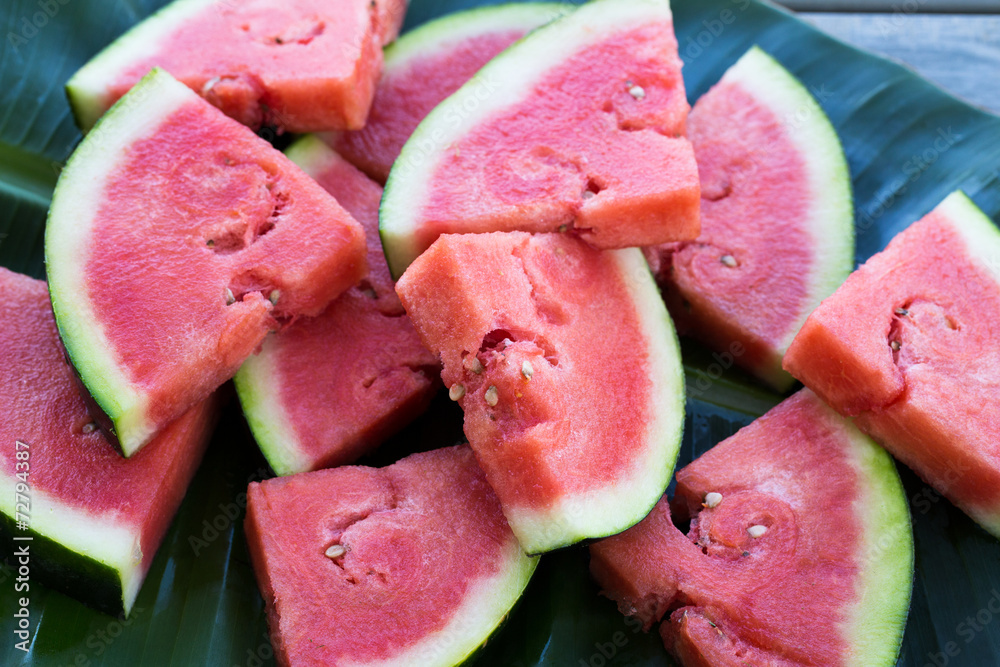 Slices of red watermelon Slices of red watermelon