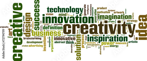 Creativity word cloud concept. Vector illustration