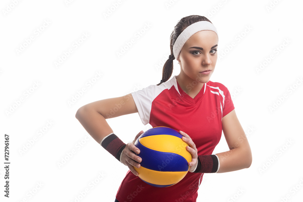 Strong Willed Caucasian Professional Female Volleyball Player Eq