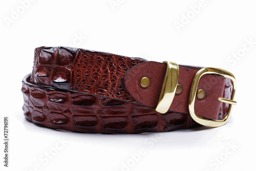 crocodile skin leather belt