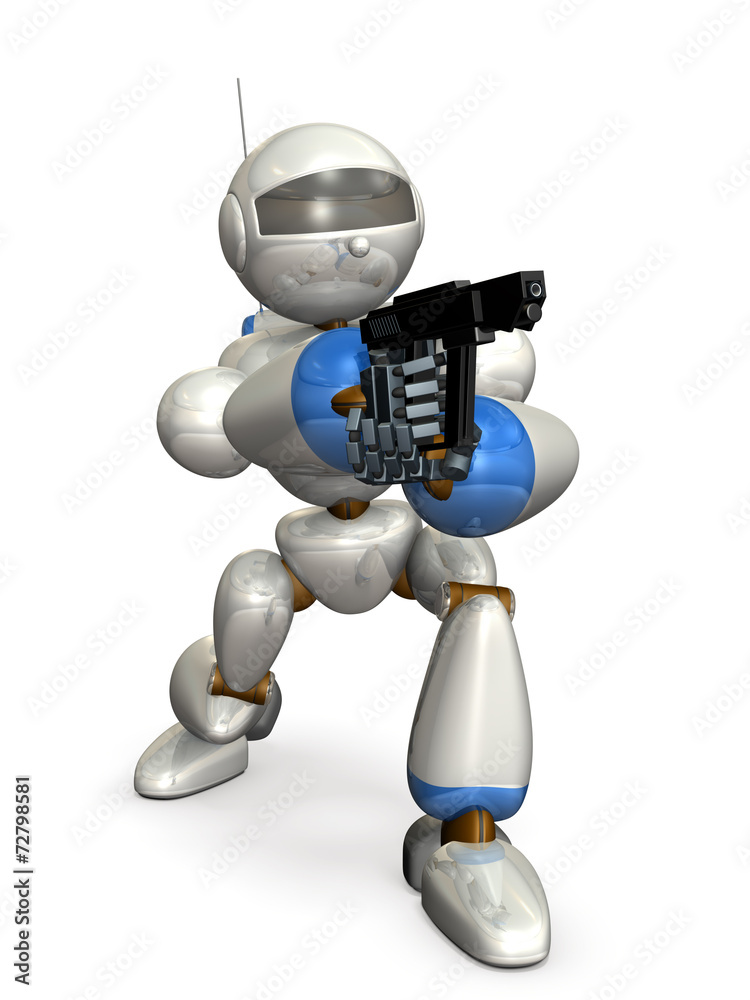 Robot to set up a pistol