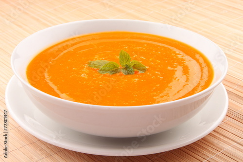 Homemade Pumpkin soup .
