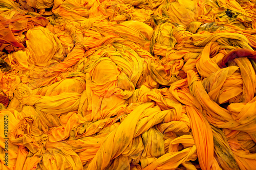 yellow clothing monks were left