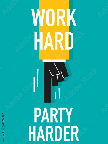 Word WORK HARD