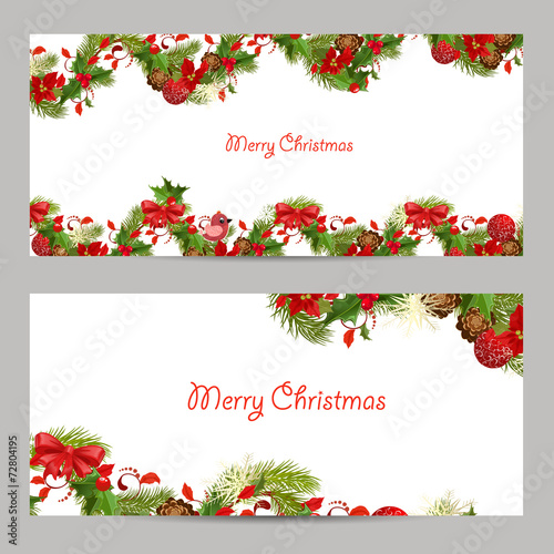 christmas set invitation cards for your design