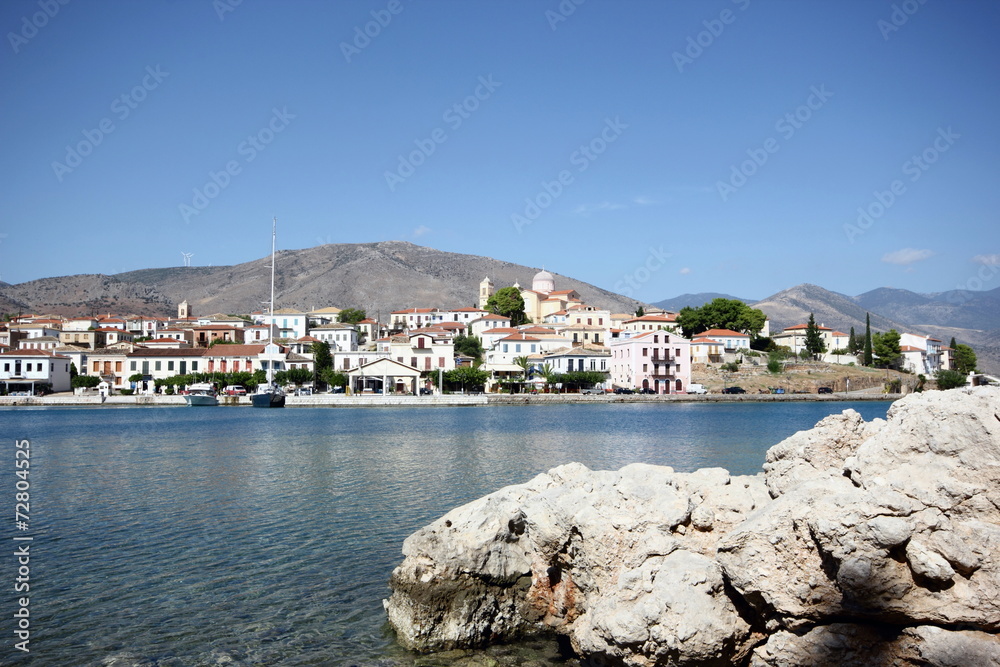 galaxidi  a coastal town next to the Mediterranean sea in greece	