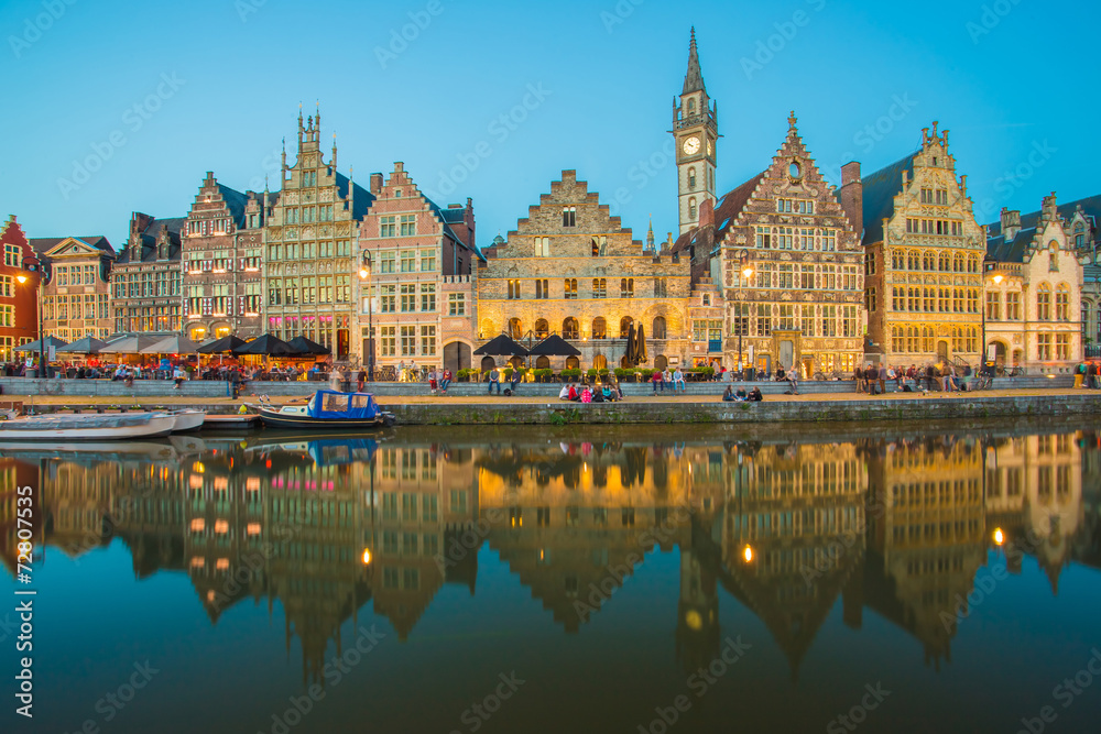 Ghent in Belgium the Medieval City Town Europe