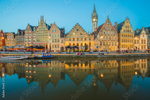 Ghent in Belgium the Medieval City Town Europe