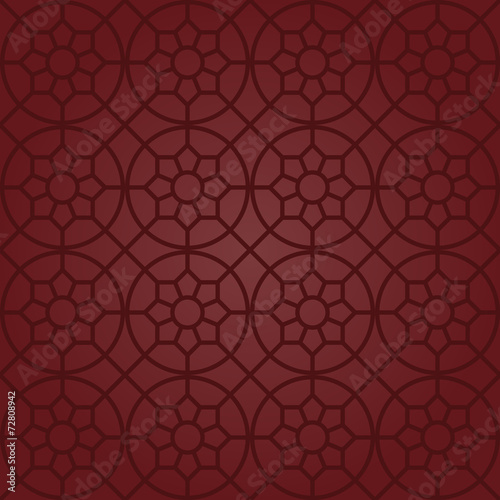Circle and Star Motifs (Claret Red)