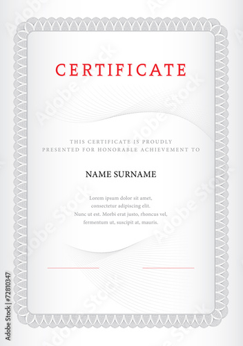 certificate template