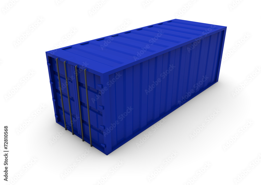 blue container isolated blue container isolated