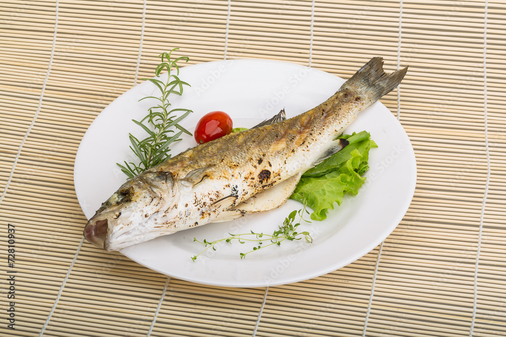 Grilled seabass