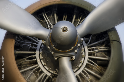 Propeller Engine Of An Old Aircraft