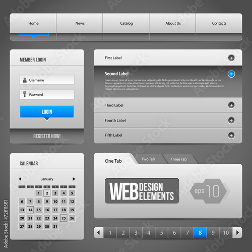 Modern Clean Website Design Elements