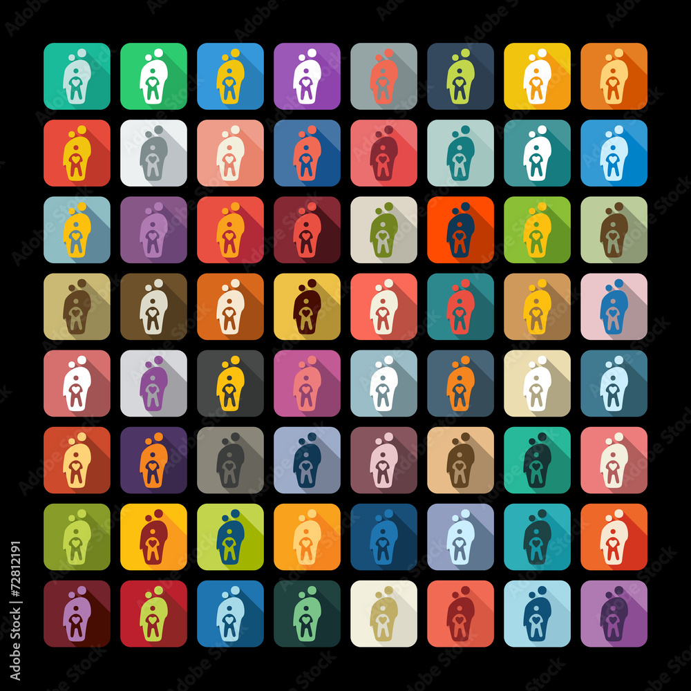 Flat design: family Flat design: family