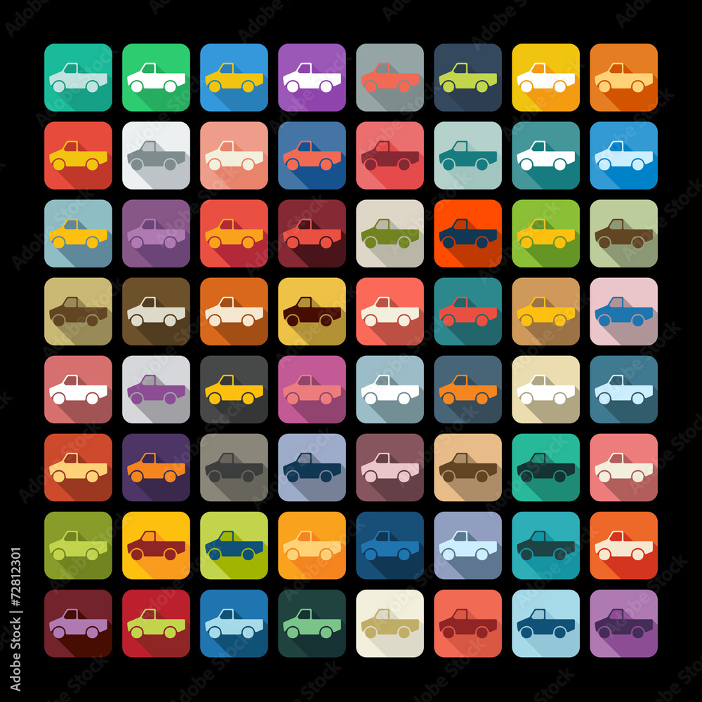 Flat design: car pickup