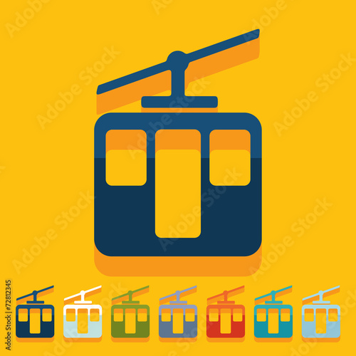 Flat design: funicular