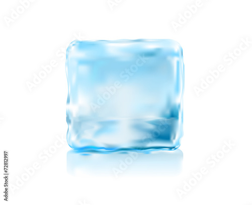 ice cube front view vector illustration