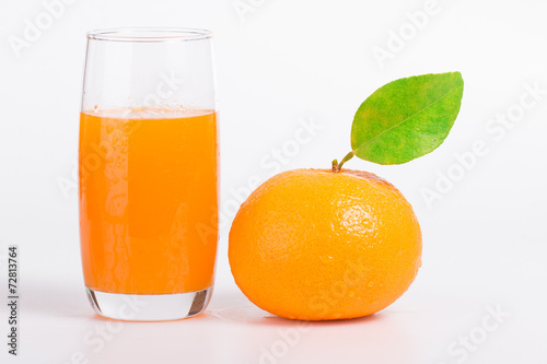 Healthy mandarin juice on
