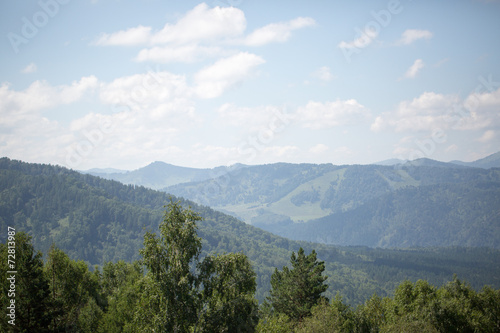 Fototapeta Naklejka Na Ścianę i Meble -  Green hills of Altai