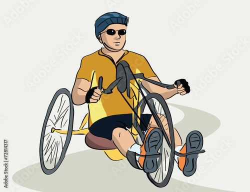 disabled man on a bicycle