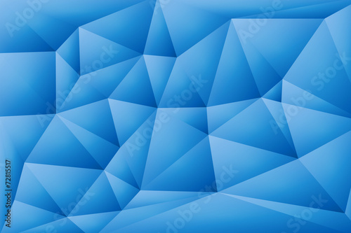 Abstract vector background of bright blue triangles