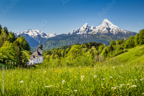 Idyllic landscape in the the Alps, Bavaria, Germany