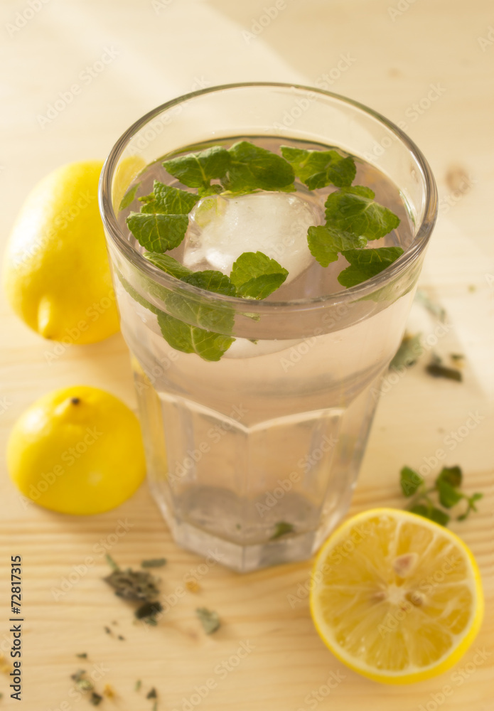 Fresh and cooling lemonade with mint Fresh and cooling lemonade with mint