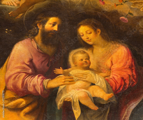 Seville - Holy Family paint in church Iglesia de la Anunciacion