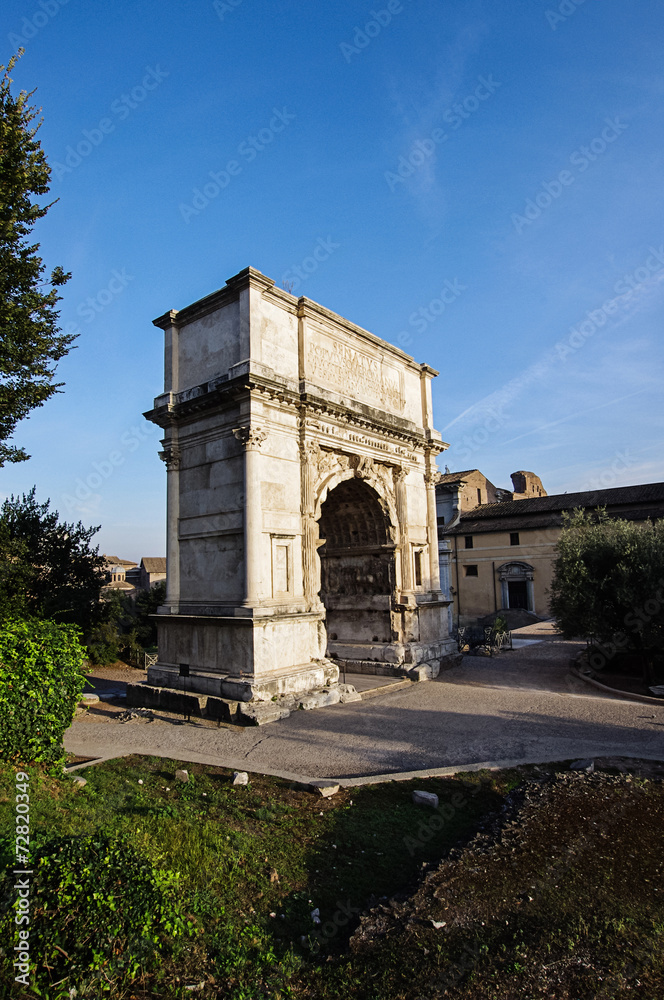 Arco di Tito ( Arch of Titus ) in Rome Italy