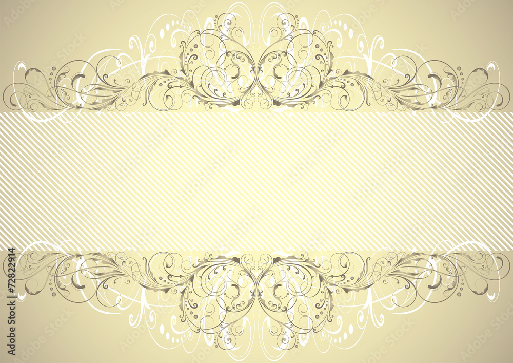 Golden floral background frame