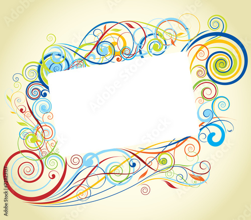 Swirl color frame