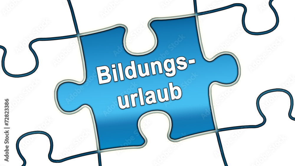Fototapeta premium ptk6 PuzzleTeilGrafik ptk-v2 - Bildungsurlaub - blau - g2463