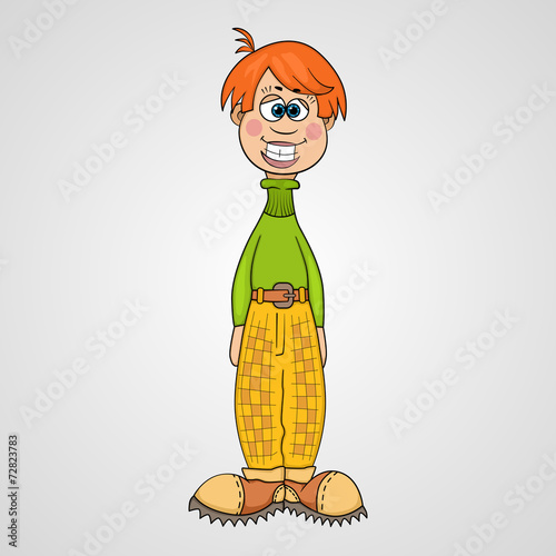 Happy Redhead Boy in Trews