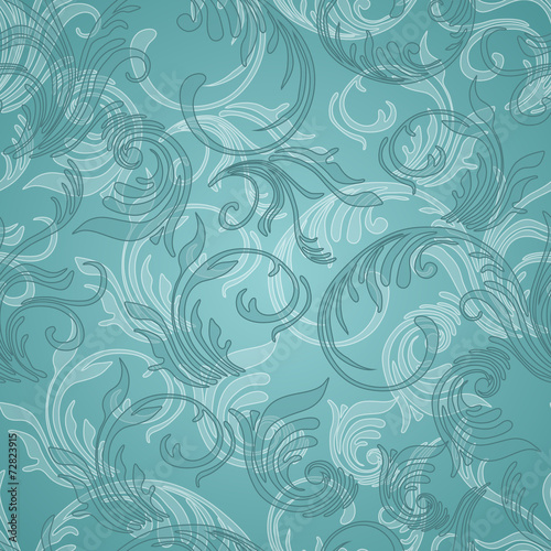 Seamless background with abstract floral elements