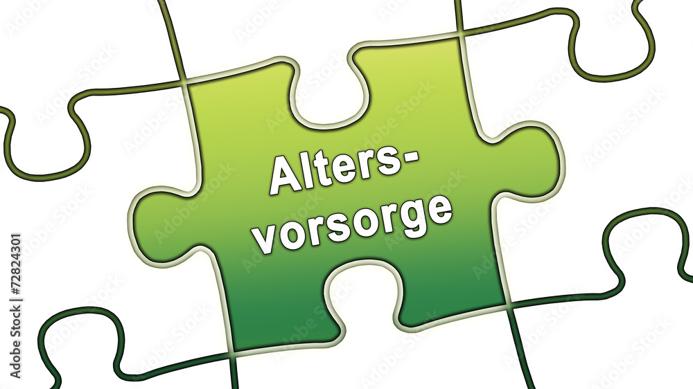 Fototapeta premium ptk9 PuzzleTeilGrafik ptk-v3 - Altersvorsorge - grün - g2466
