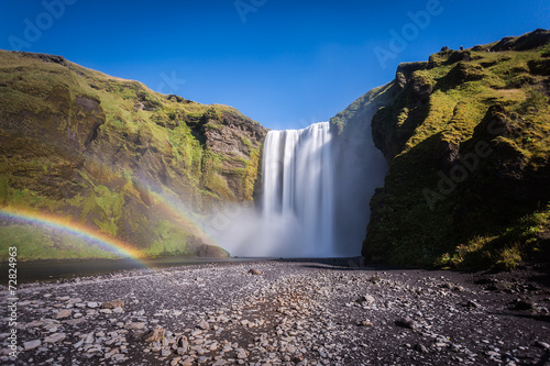 Skogafoss waterfall in Iceland  natural wonder  landscape