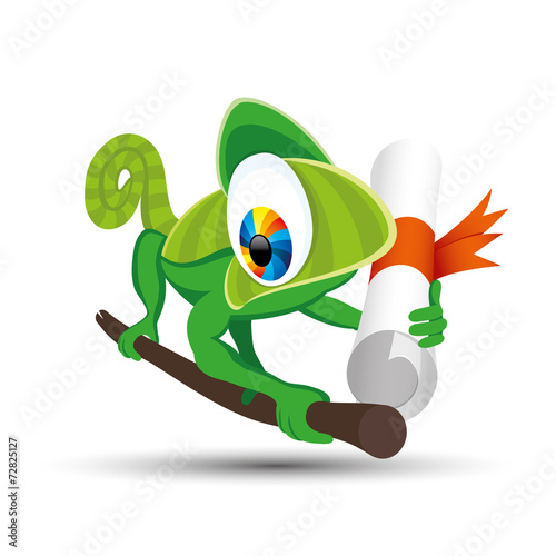 Vector illustration. Chameleon.