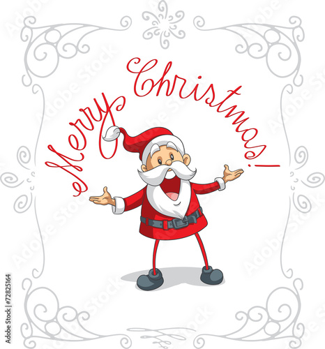 Santa Claus Merry Christmas Vector Cartoon