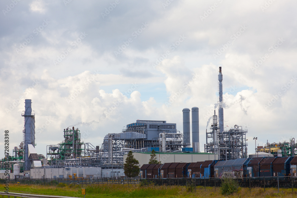 Big oil refinery, Rotterdam, Holland