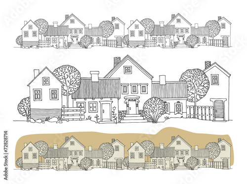 Cartoon houses