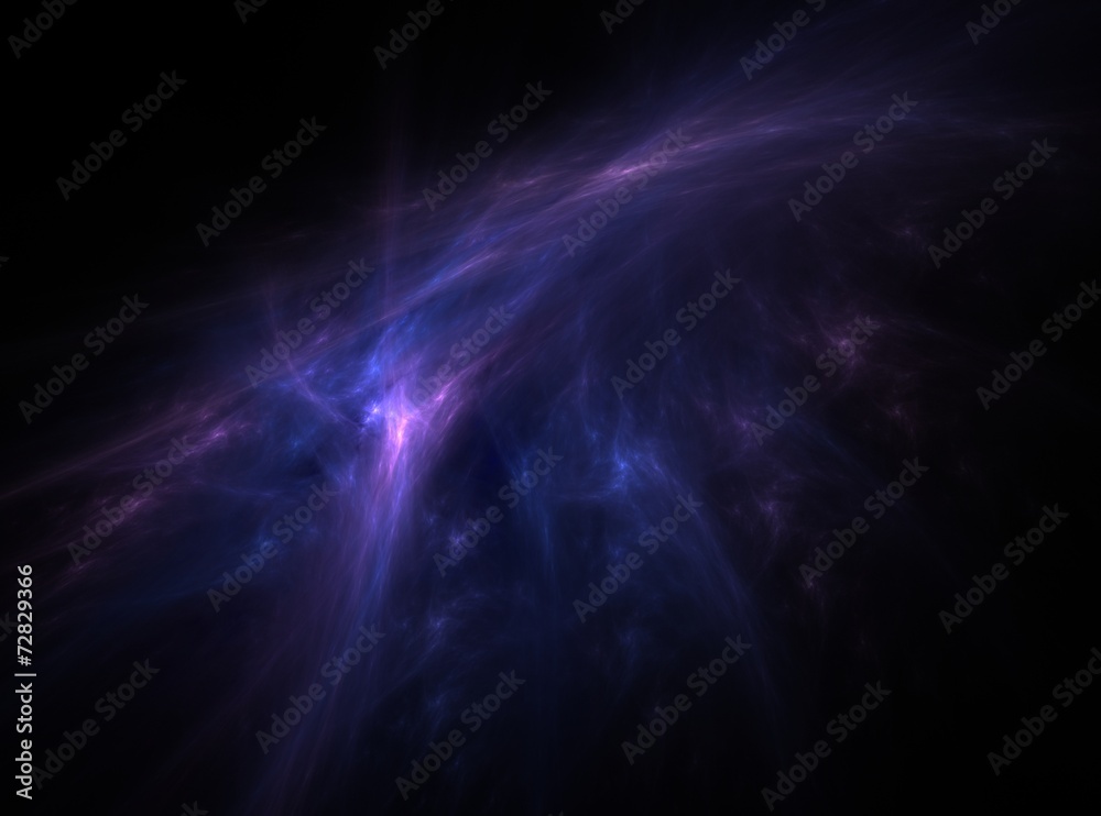 Blue space nebula abstract fractal effect light background